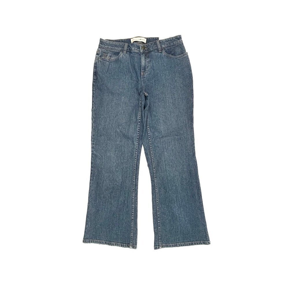 NEW Fashion Bug Bootcut Secret Slimmer Women's size 14P Dark Blue Denim Jeans
